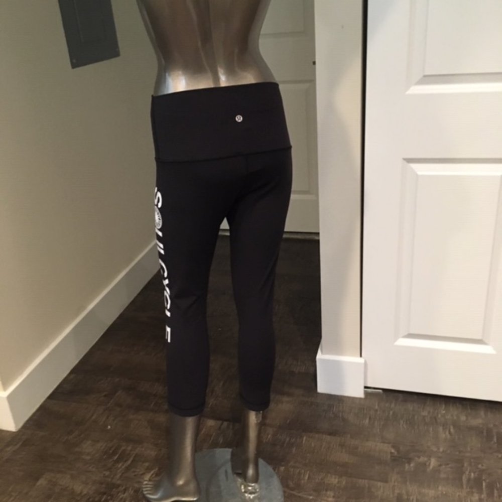 Lululemon Soulcycle Black Wunder Under Crop Size 8 New Tags - Picture 5 of 8